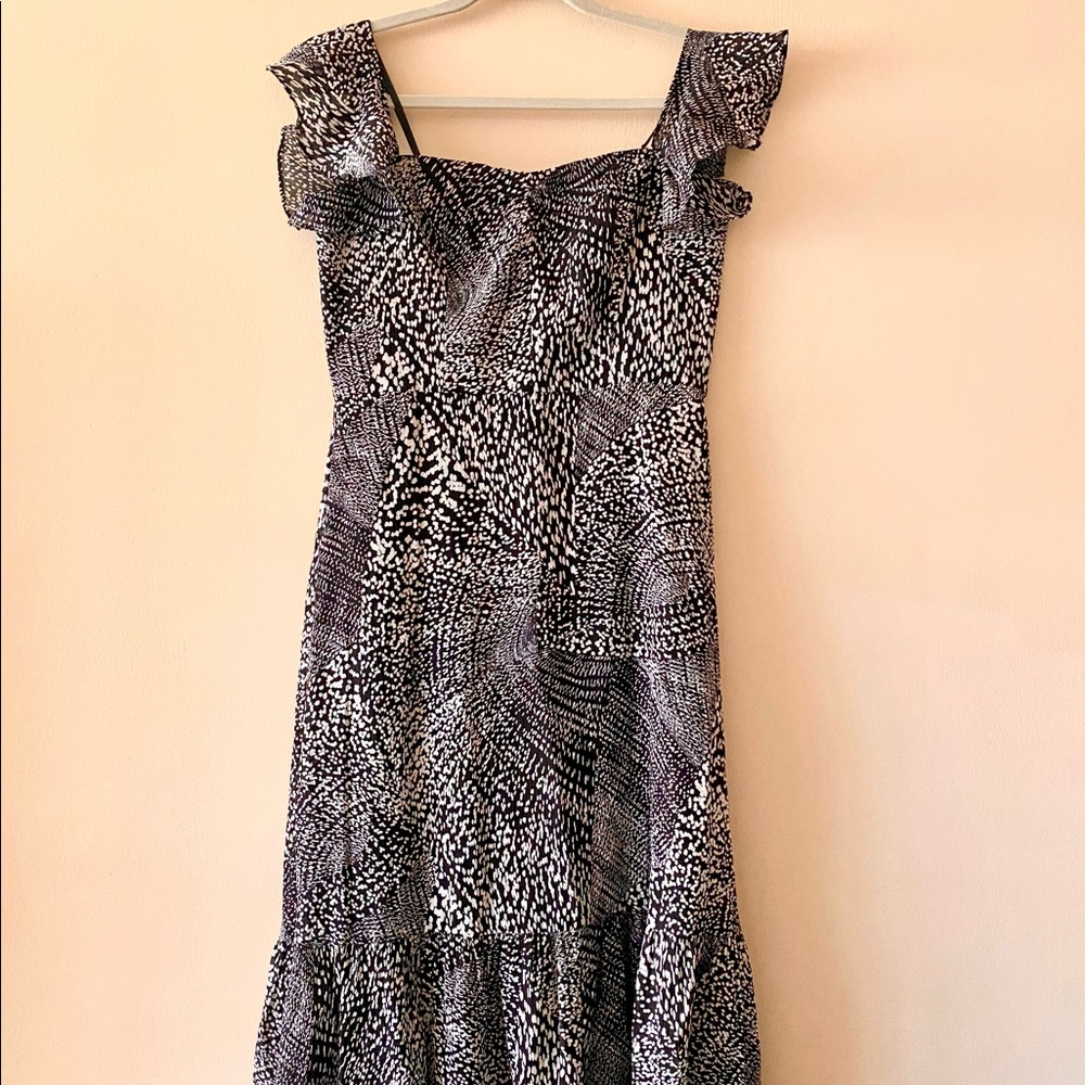 BCBG Midi Dress in Black and White Size 10